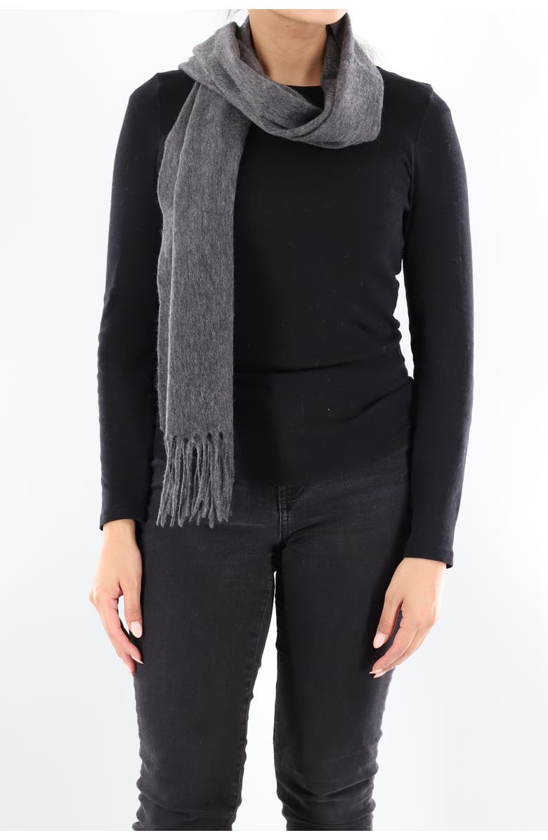 La Fiorentina Scarf with fringe, Alternate, color, Grey