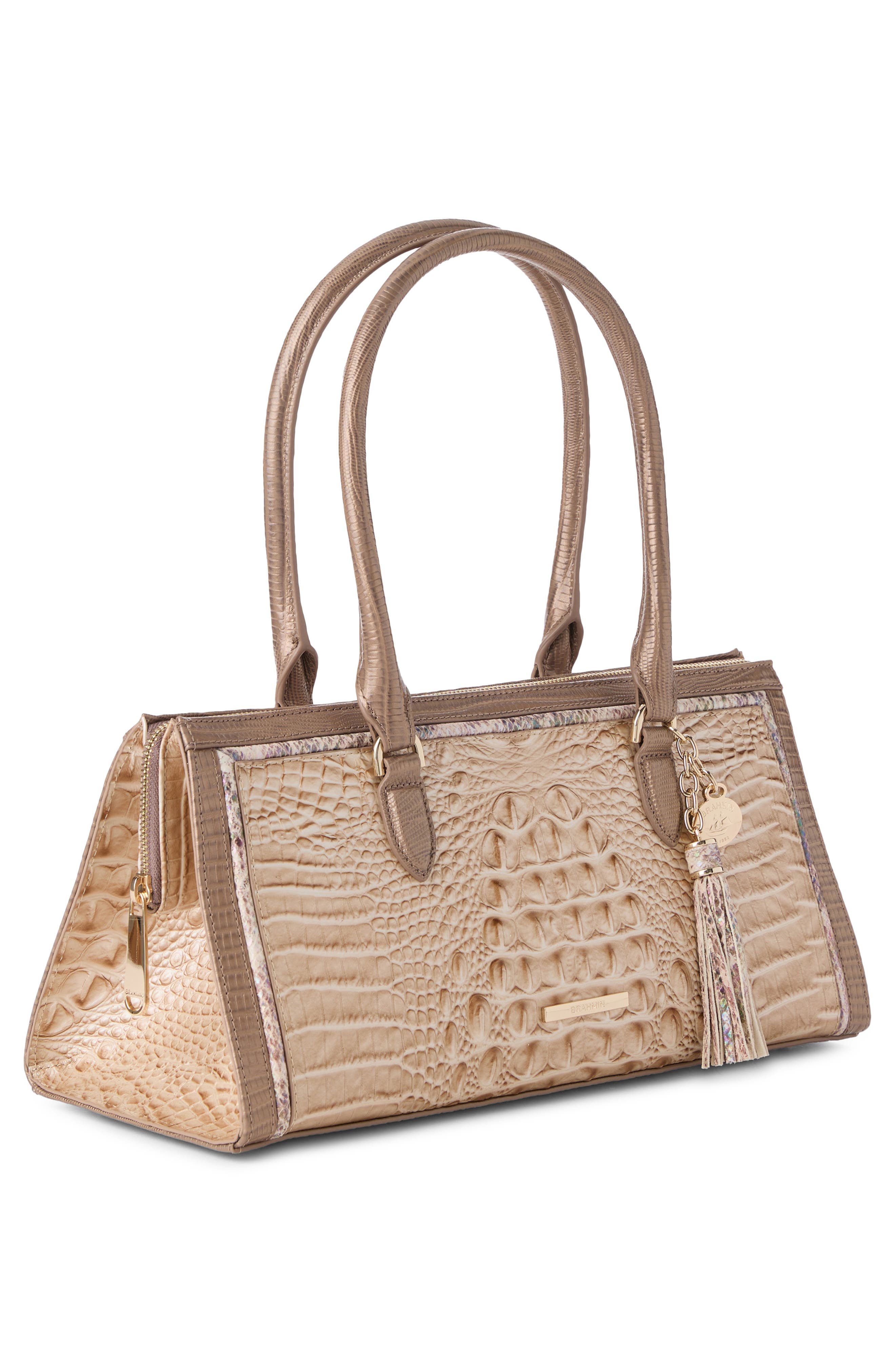 Brahmin Sophia Embossed Leather Satchel, Alternate, color, Multi