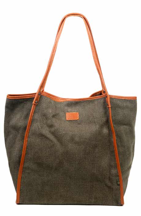 Pine Hill Leather Trim Canvas Tote