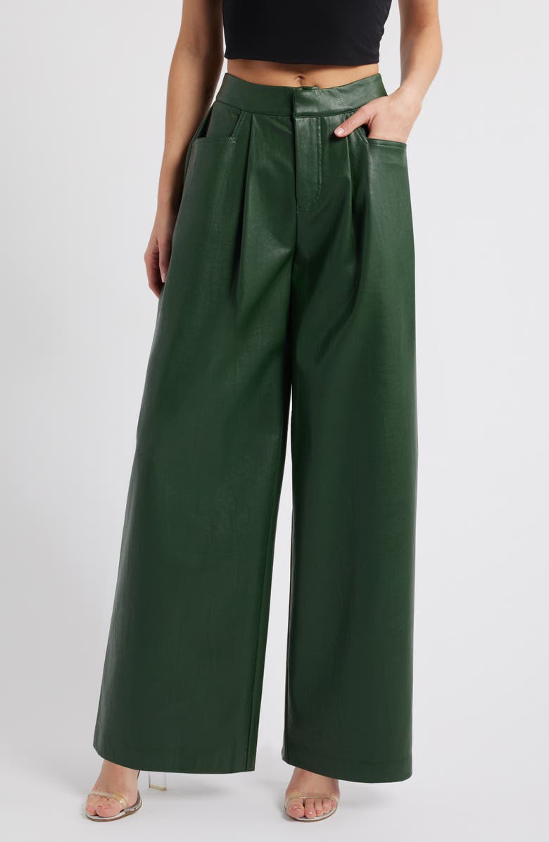 Mistress Rocks Wide Leg Faux Leather Pants, Main, color, 