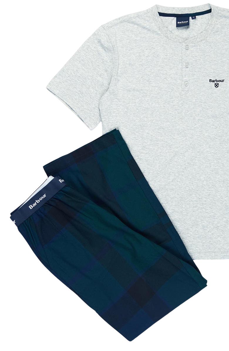 Barbour Stirling Short Sleeve Stretch Cotton Pajamas, Alternate, color, 