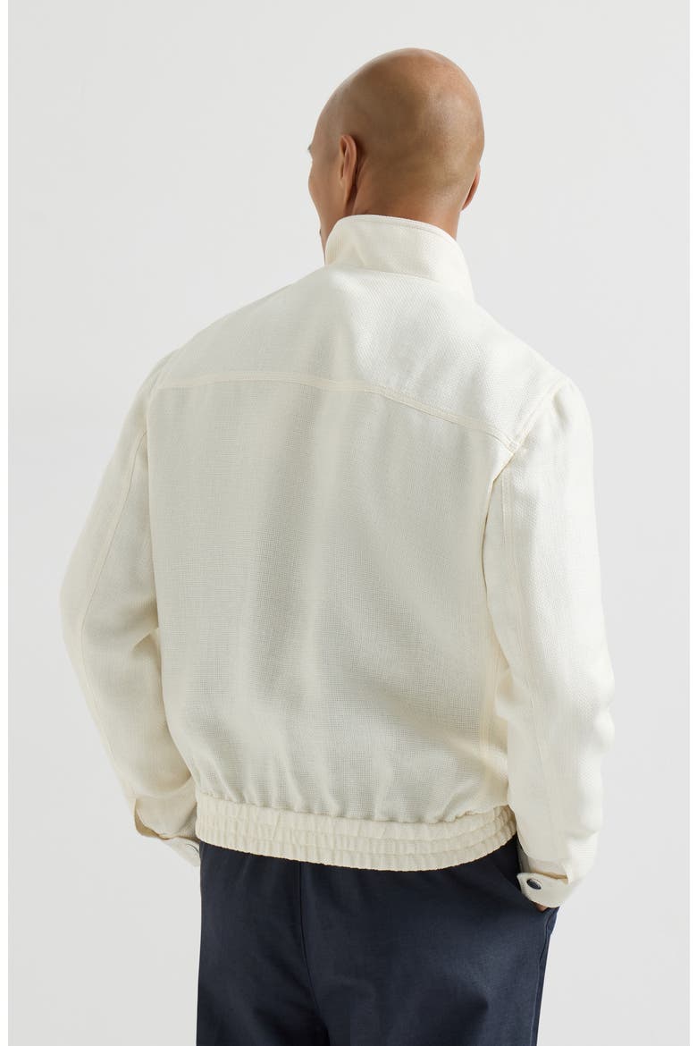 Outerwear jacket with stand collar, Alternate, color, Off-White