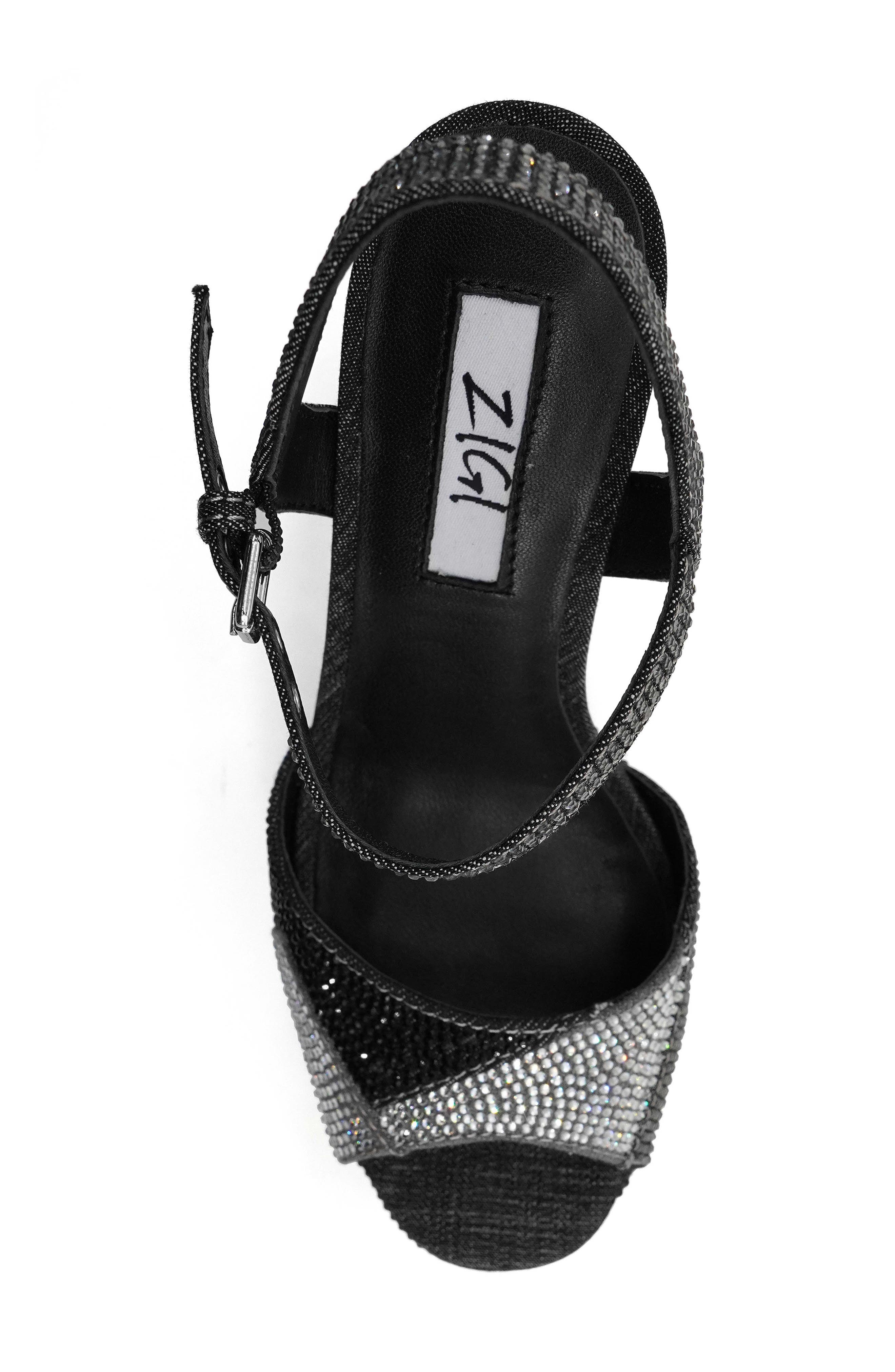 ZIGI Antonia Ankle Strap Platform Sandal, Alternate, color, Black
