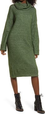 VERO MODA Gaiva Turtleneck Long Sleeve Sweater Dress