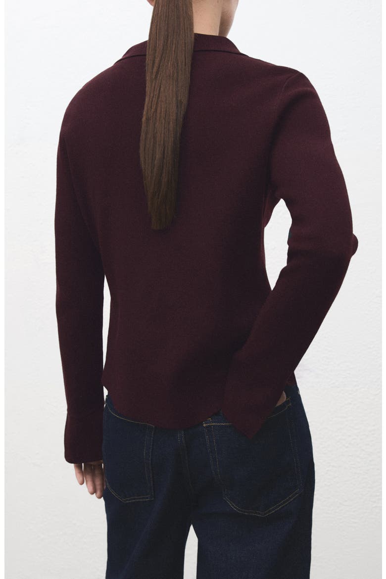 Collar Cardigan, Alternate, color, WINE