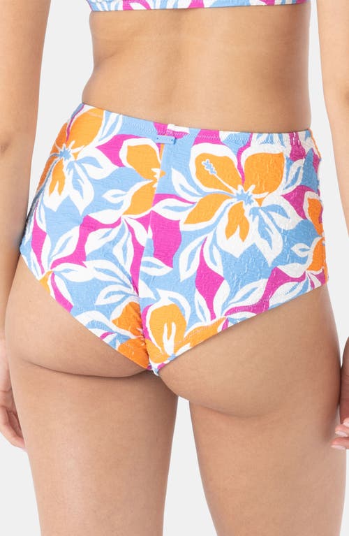 Roxy Topanga Canyon High Waist Bikini Bottoms In Multi