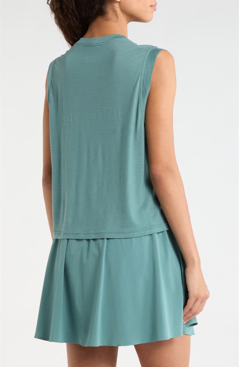 Smartwool Active Ultralite Crop Tank, Alternate, color, Dusty Teal