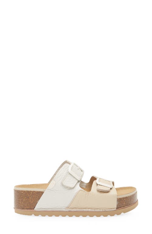 On Foot Seattle Platform Sandal In Beige/blanco