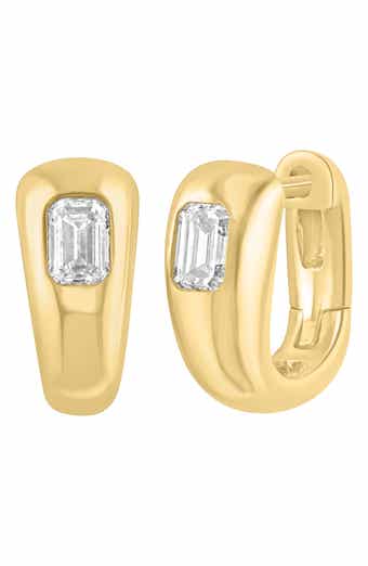 Lab-Grown Diamond Huggie Hoop Earrings
