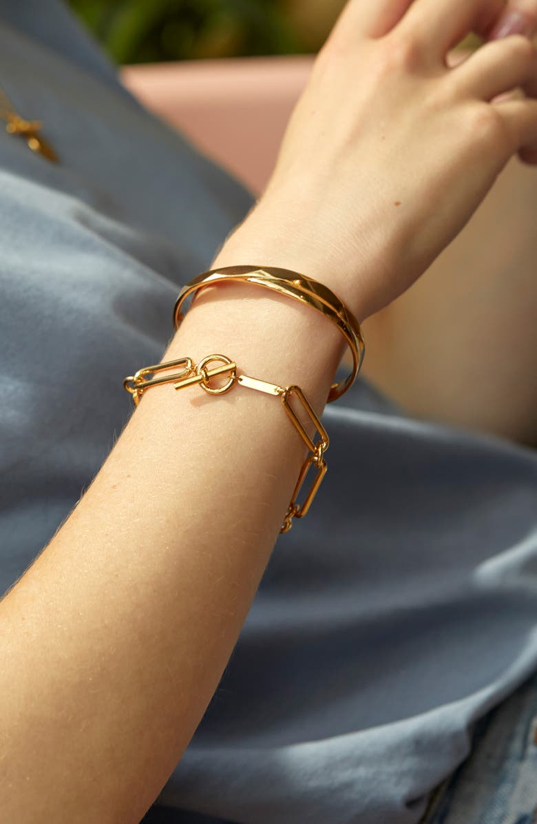 Estella Bartlett Long Link T-Bar Bracelet, Alternate, color, Gold