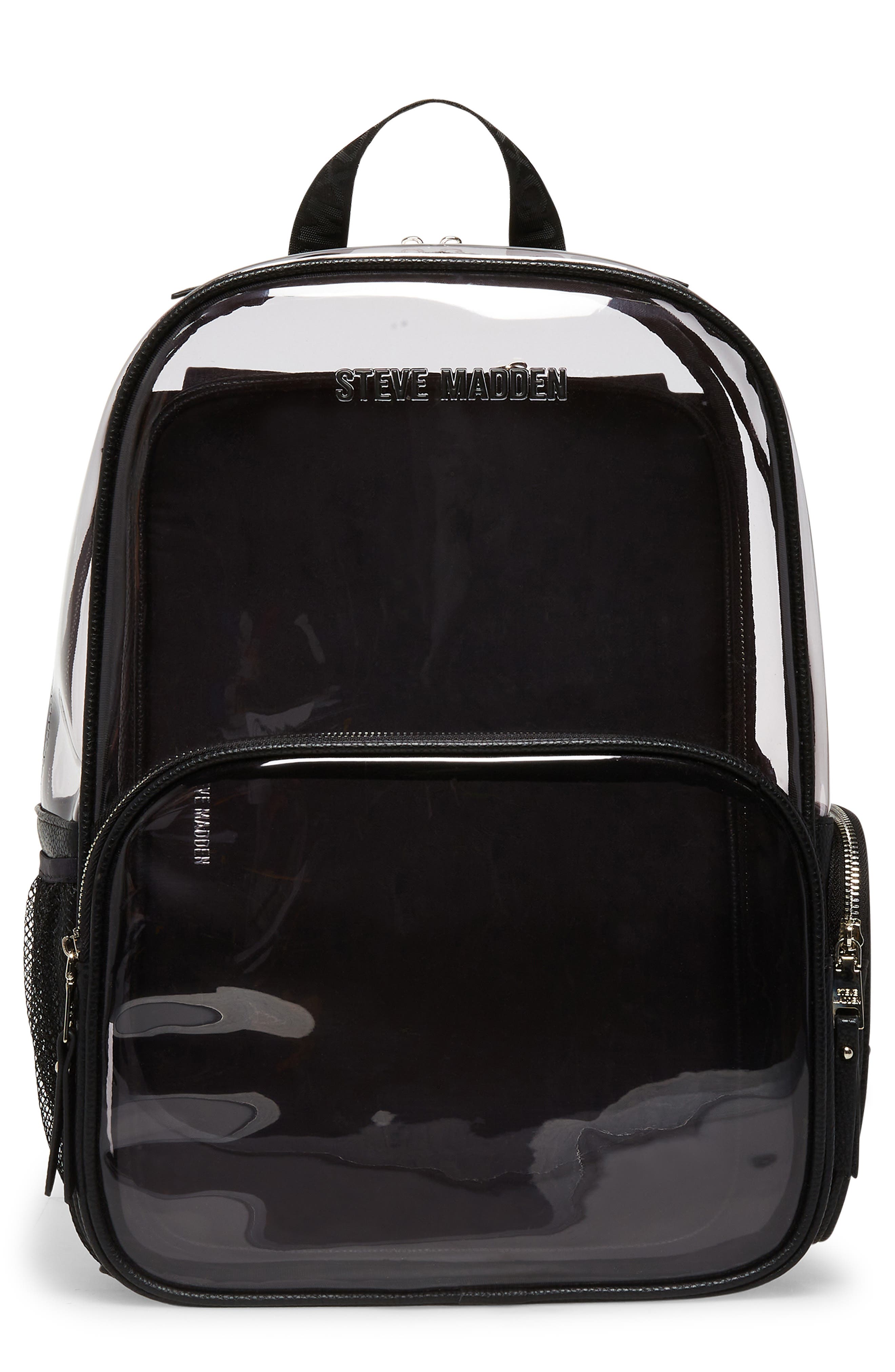 Steve Madden Clear Backpack, Main, color, 