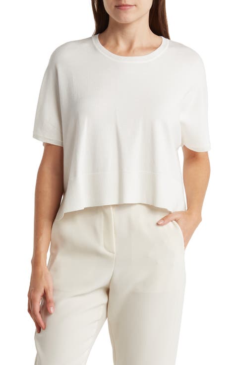 Jette Short Sleeve Crop Sweater