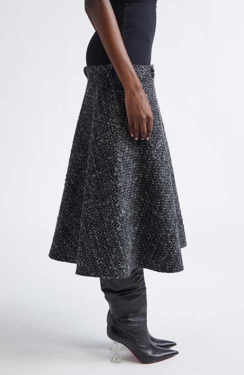 DIESEL<sup>®</sup> O-Grace Bouclé Tweed & Jersey Midi Skirt, Alternate, color, Deep Black