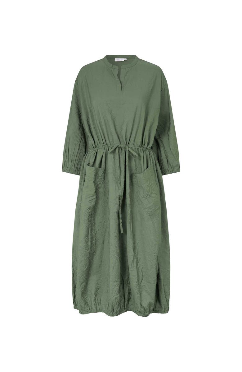 Masai Copenhagen MaNymosa 3/4 Sleeve Loose Fit Midi Dress, Alternate, color, Duck Green