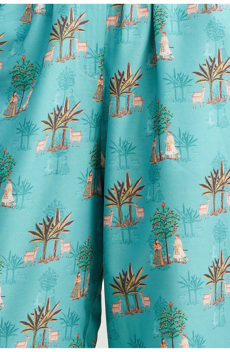 holiCHIC Print Straight Leg Pants, Alternate, color, Blue