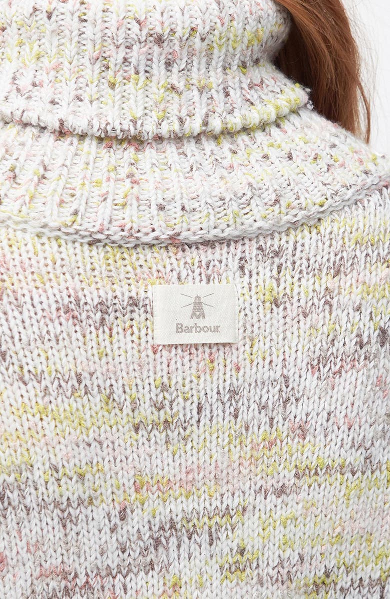 Barbour Berryman Marled Cotton Blend Turtleneck Sweater, Alternate, color, 