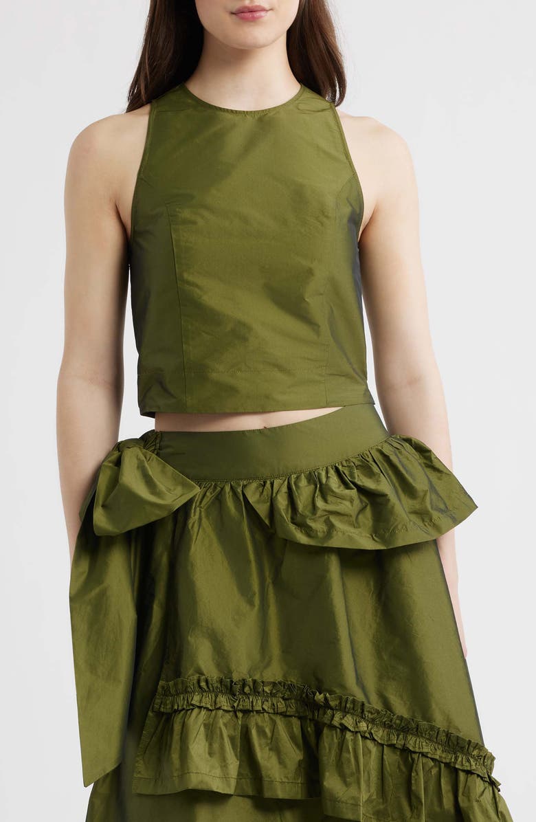 Damson Madder Constance Open Back Top, Main, color, Olive