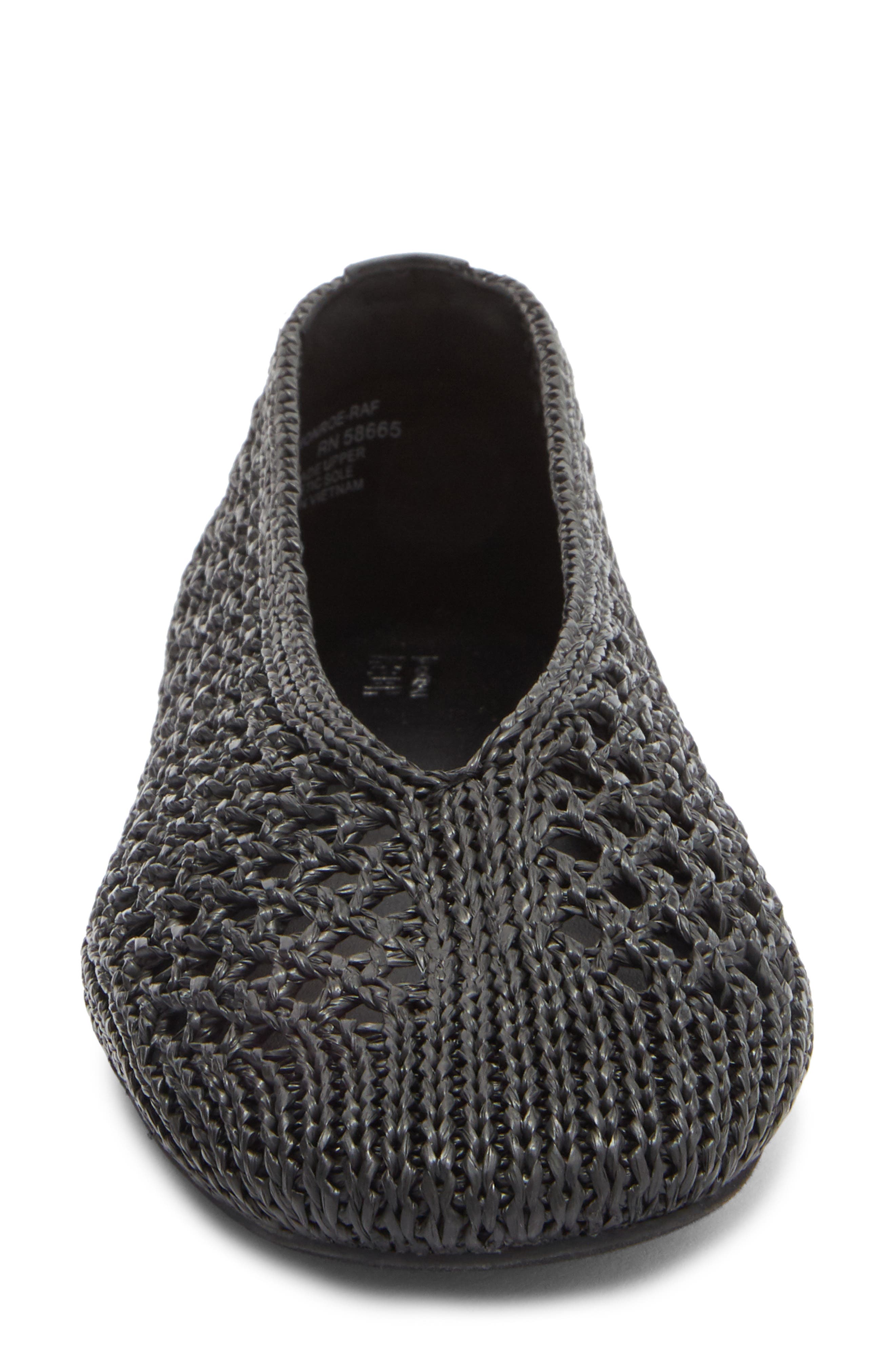 NORDSTROM RACK Monroe Weave Flat, Alternate, color, Black