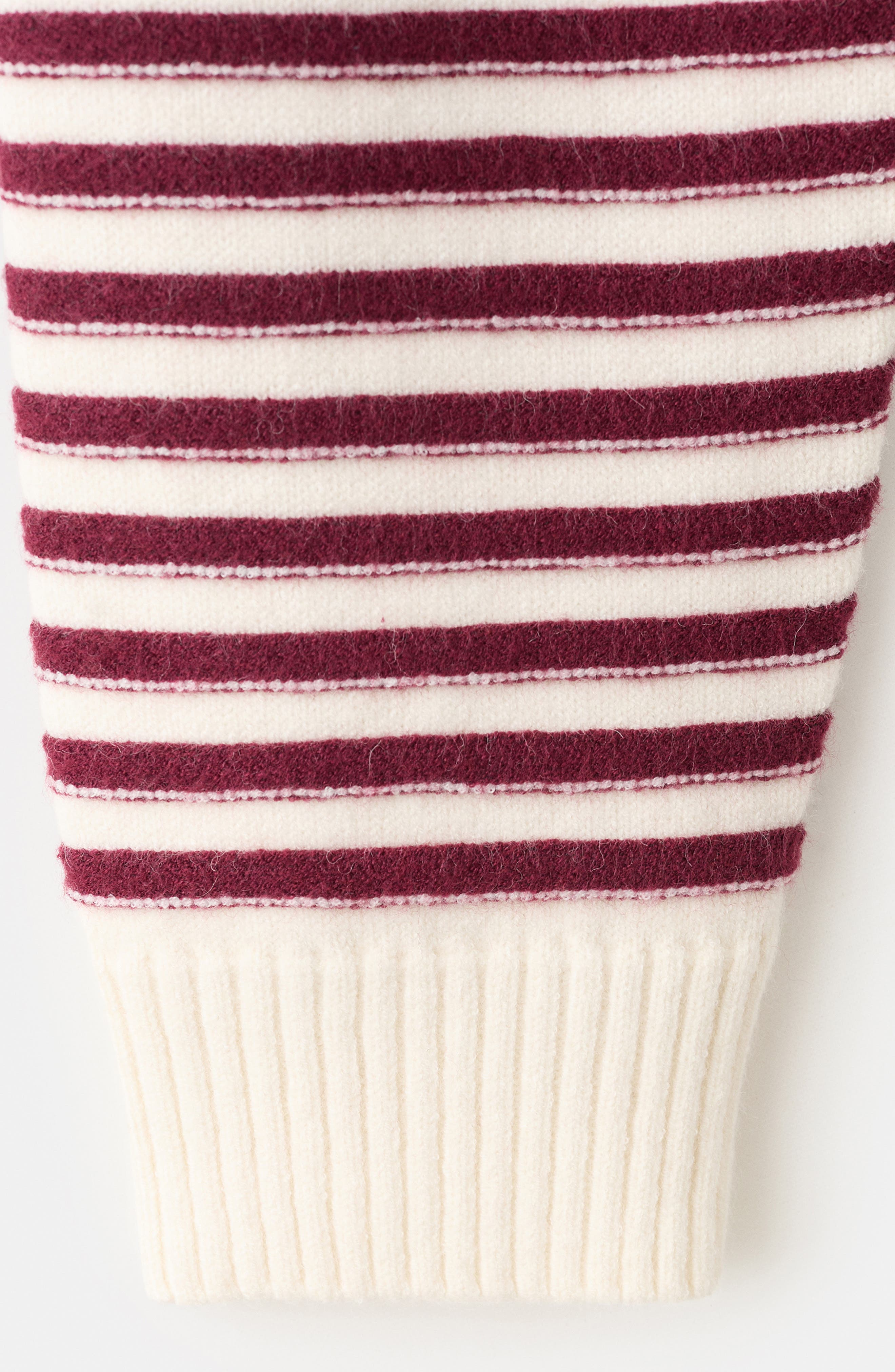 MANGO Alicante Stripe Johnny Collar Sweater (Women) | Nordstrom