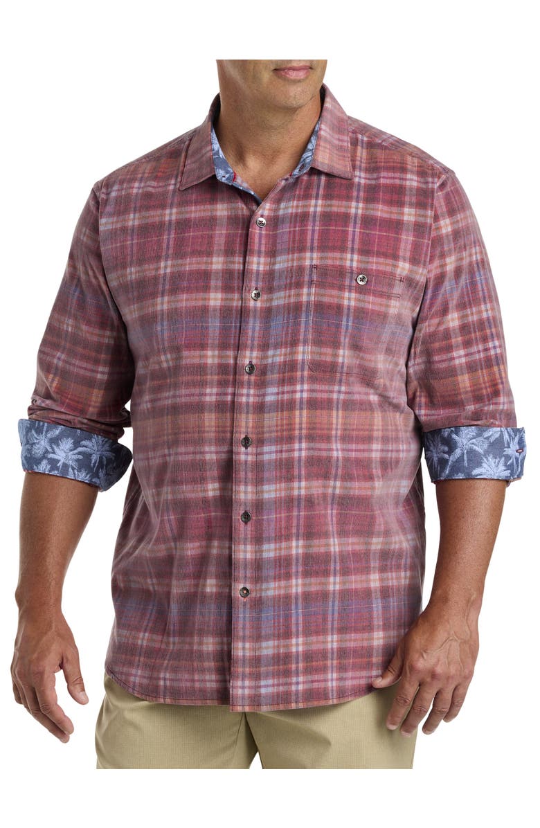 Tommy Bahama Coastline Cord Harbor Check Sport Shirt, Main, color, 