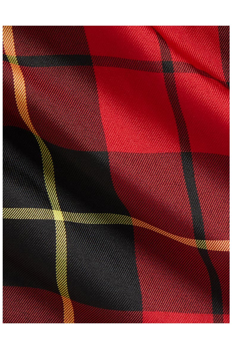 Plaid Puff Sleeve Taffeta Party Dress & Bloomers Set, Alternate, color, RED-BLACK MULTI PLAID