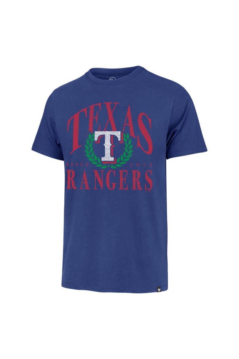 Men's '47 Royal Texas Rangers Pitchout Franklin T-Shirt, Alternate, color, Royal