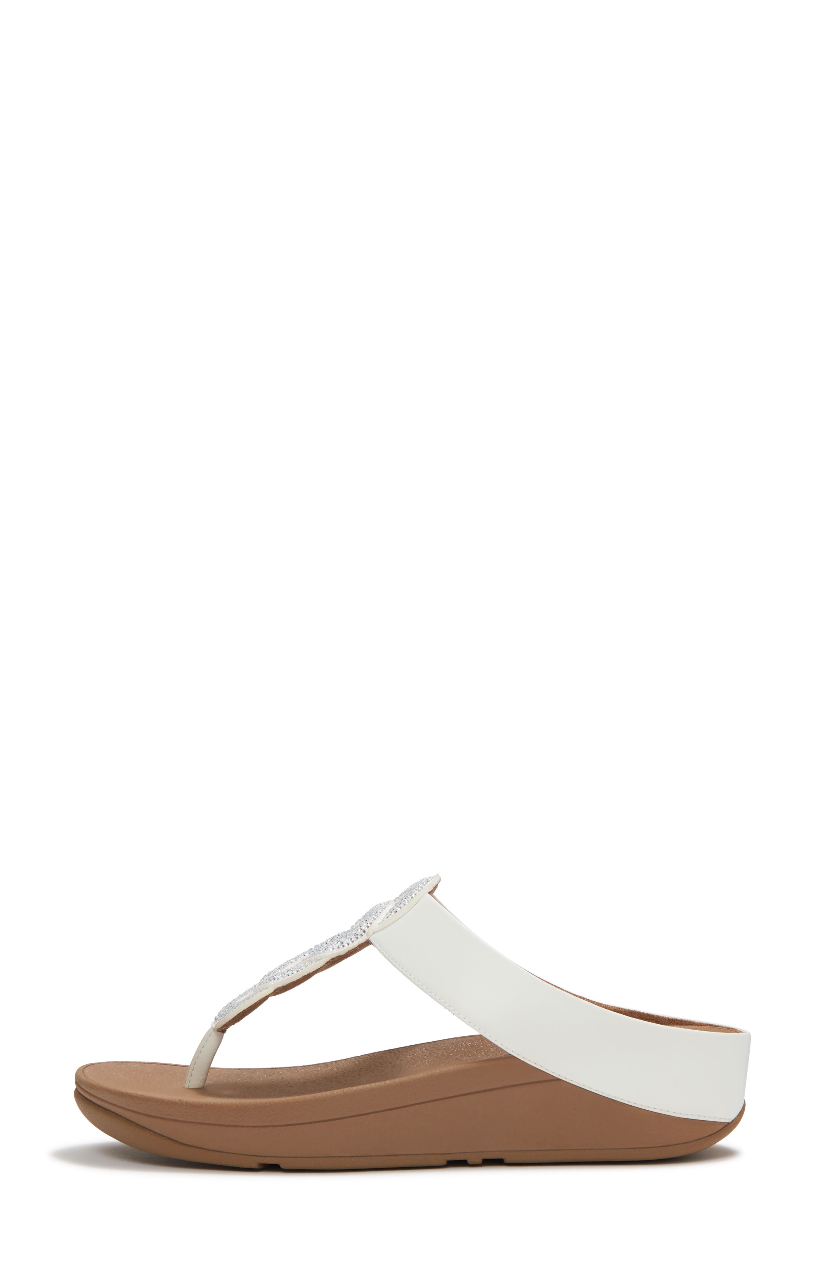 Fino Crystal Twist T-Strap Sandal, Alternate, color, URBAN WHITE
