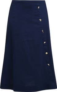 La Blanca Harbor Breeze Midi Cover-Up Skirt