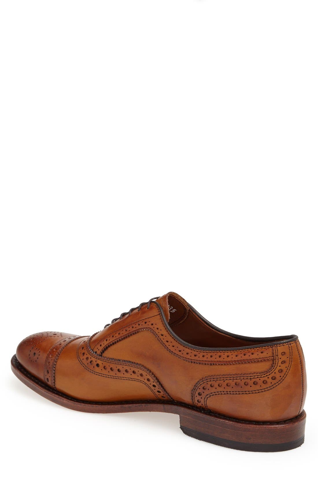Strand Cap Toe Oxford, Alternate, color, WALNUT LEATHER