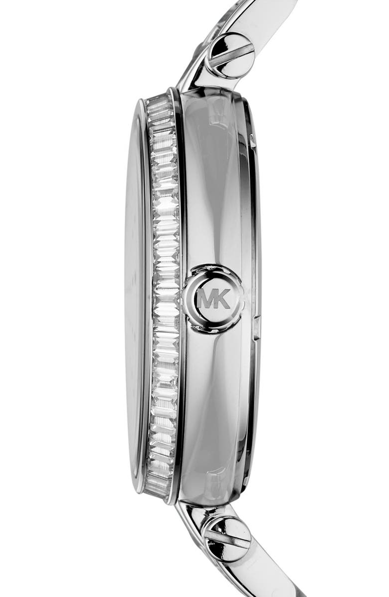 MICHAEL Michael Kors Michael Kors 'Skylar' Crystal Bezel Bracelet Watch, 42mm, Alternate, color, 