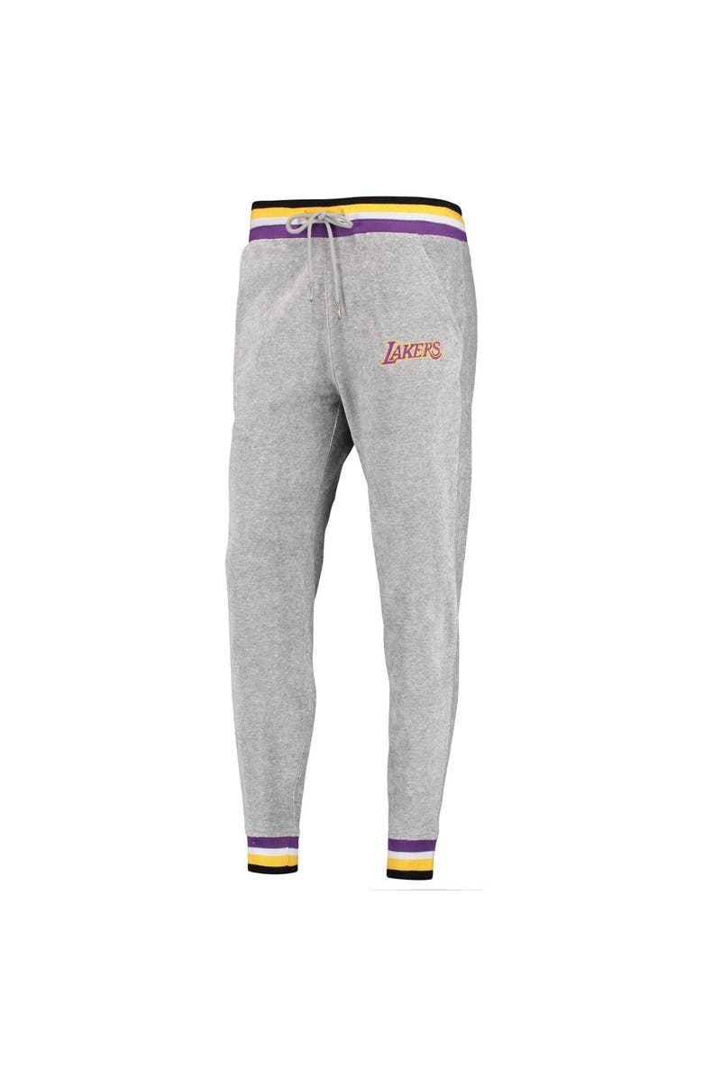 LUSSO Women's Lusso Gray Los Angeles Lakers Maisie-Maggie Velour Pullover Hoodie & Jogger Pants Set, Alternate, color, Gray