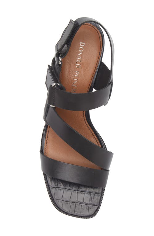 Donald Pliner Fisherman Kitten Heel Sandal In Black