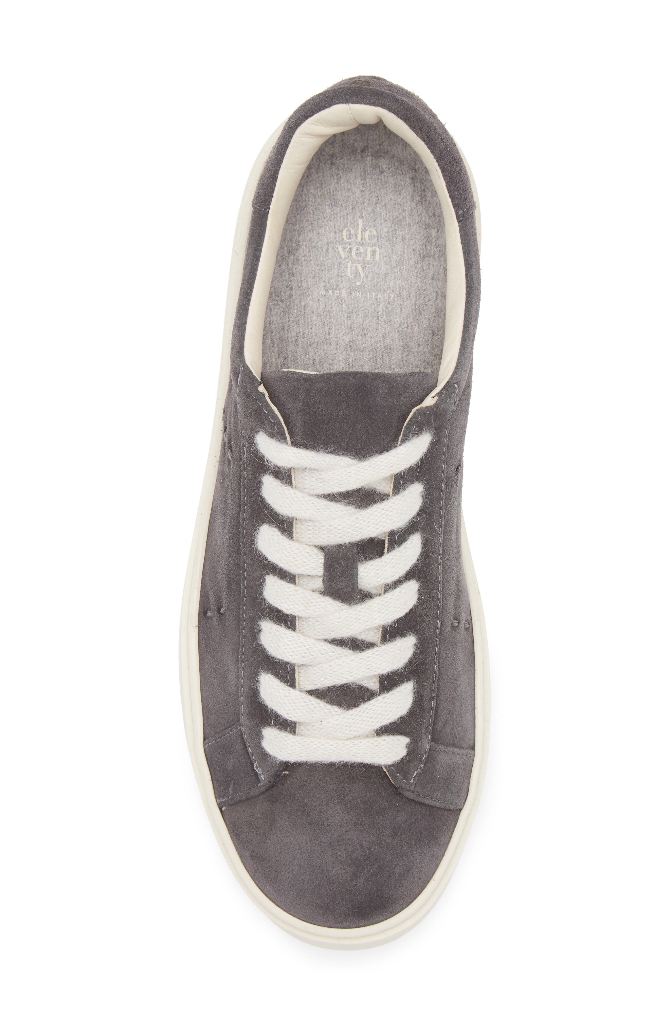 Eleventy Suede Low Top Sneaker, Alternate, color, Carbon