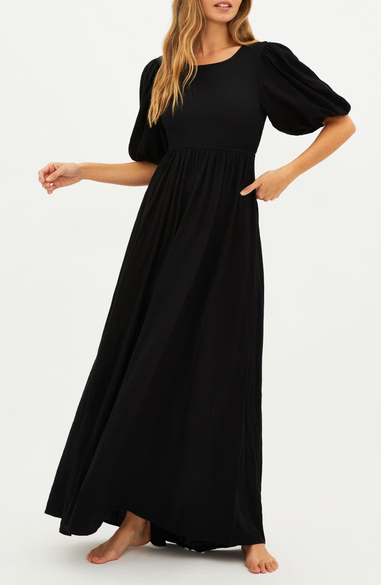 Beach Riot Cutout Cover-Up Maxi Dress, Alternate, color, 