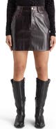 Scotch & Soda Faux Leather Miniskirt