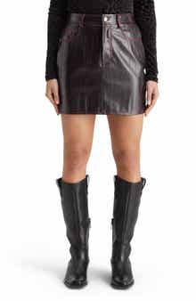 Scotch & Soda Faux Leather Miniskirt
