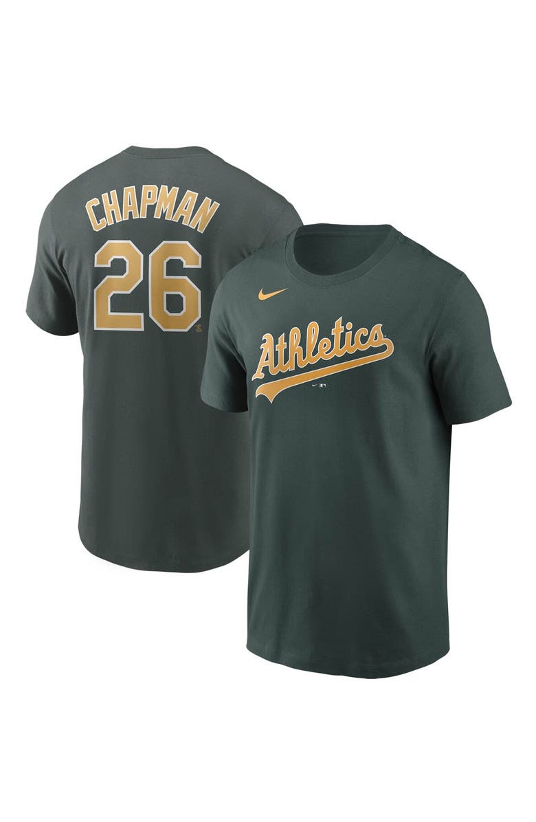 Nike Men's Nike Matt Chapman Green Oakland Athletics Name & Number T-Shirt, Alternate, color, 