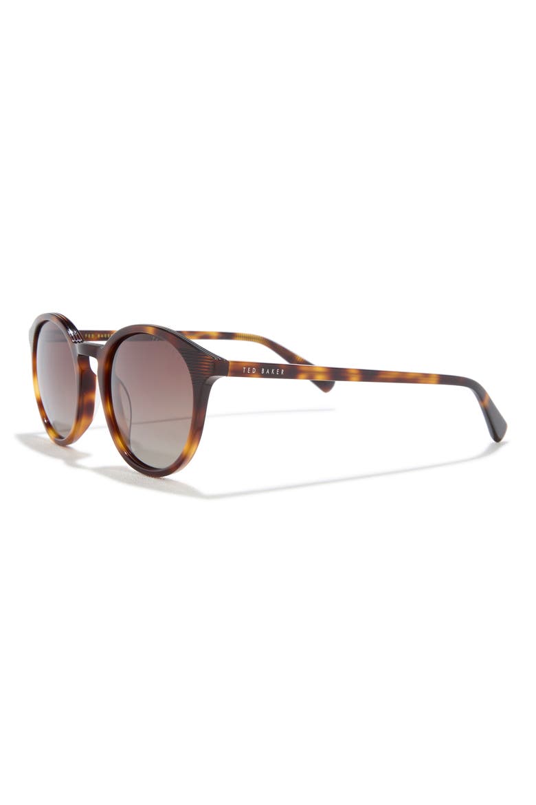 51mm Polarized Round Sunglasses, Alternate, color, TORTOISE