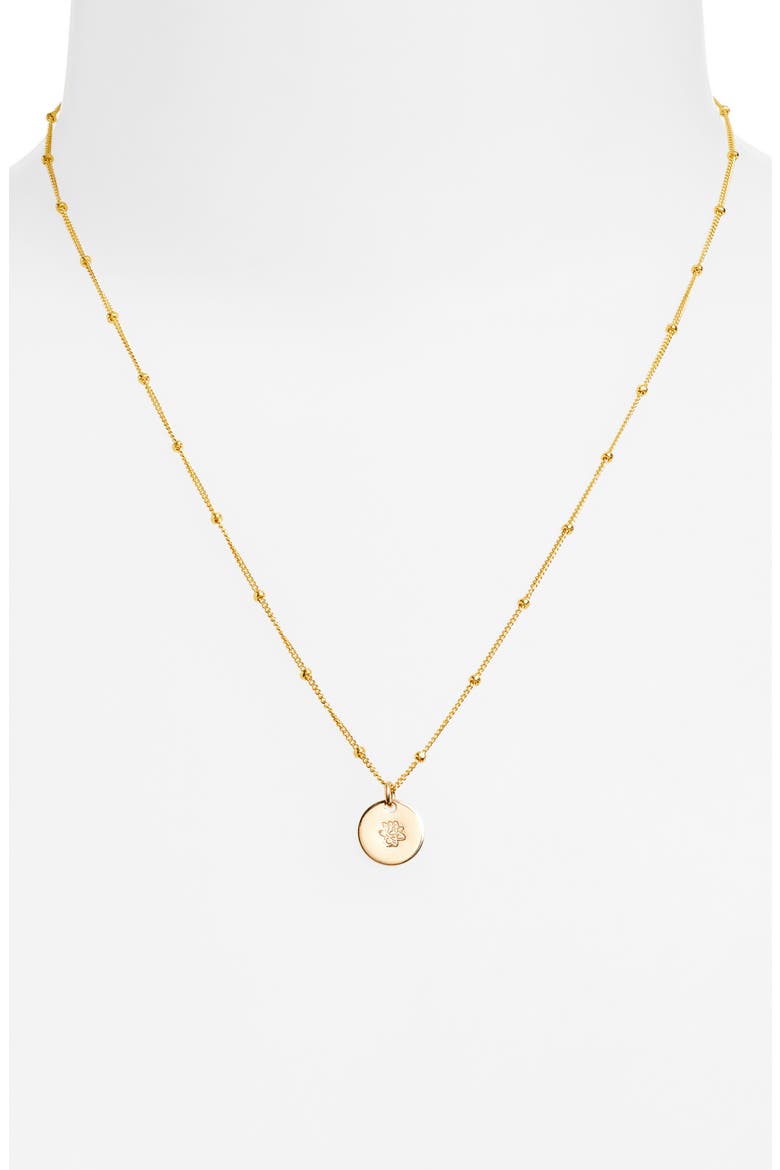 Petite Birth Flower Necklace, Alternate, color, GOLD FILL