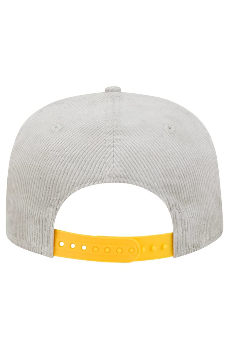 New Era Men's New Era Gray Milwaukee Brewers Corduroy Golfer Snapback Hat, Alternate, color, 