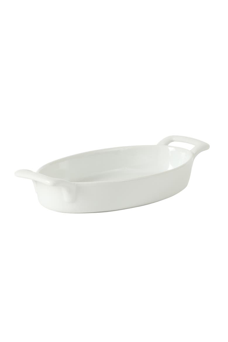 Gracious Dining 4-Piece Oval Au Gratin Stoneware Baking Dish Set, Alternate, color, White
