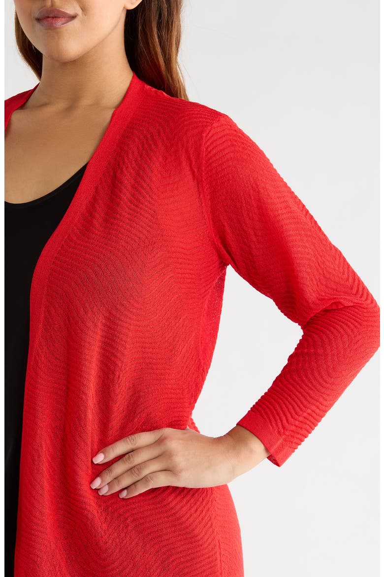 Open Front Cardigan, Alternate, color, BEGONIA RED
