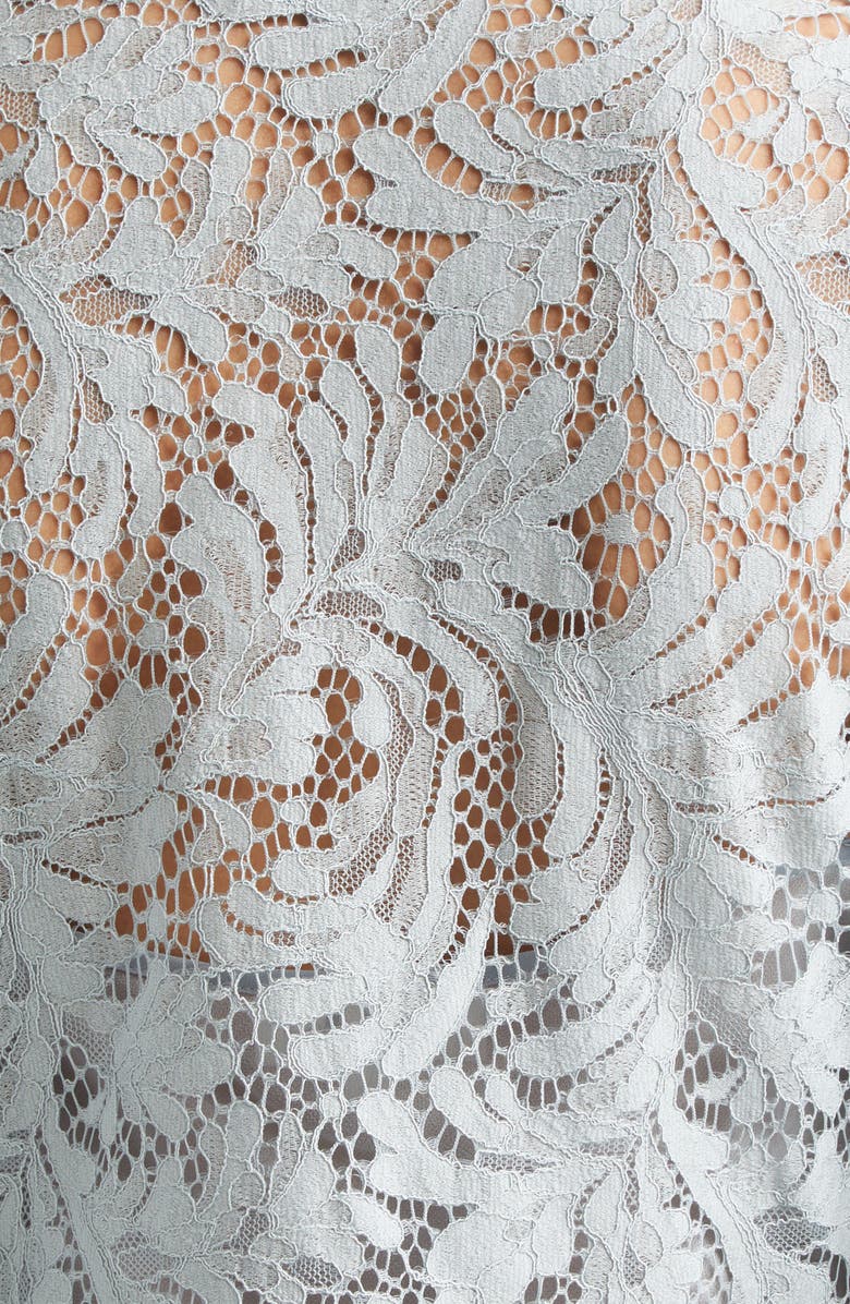 A.L.C. Eden Floral Lace Mock Neck Minidress, Alternate, color, Slate Blue