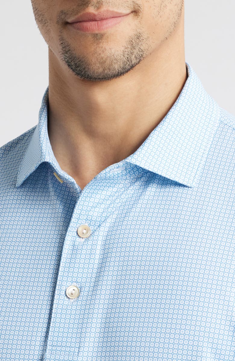 Peter Millar Orbit Microprint Performance Jersey Polo, Alternate, color,