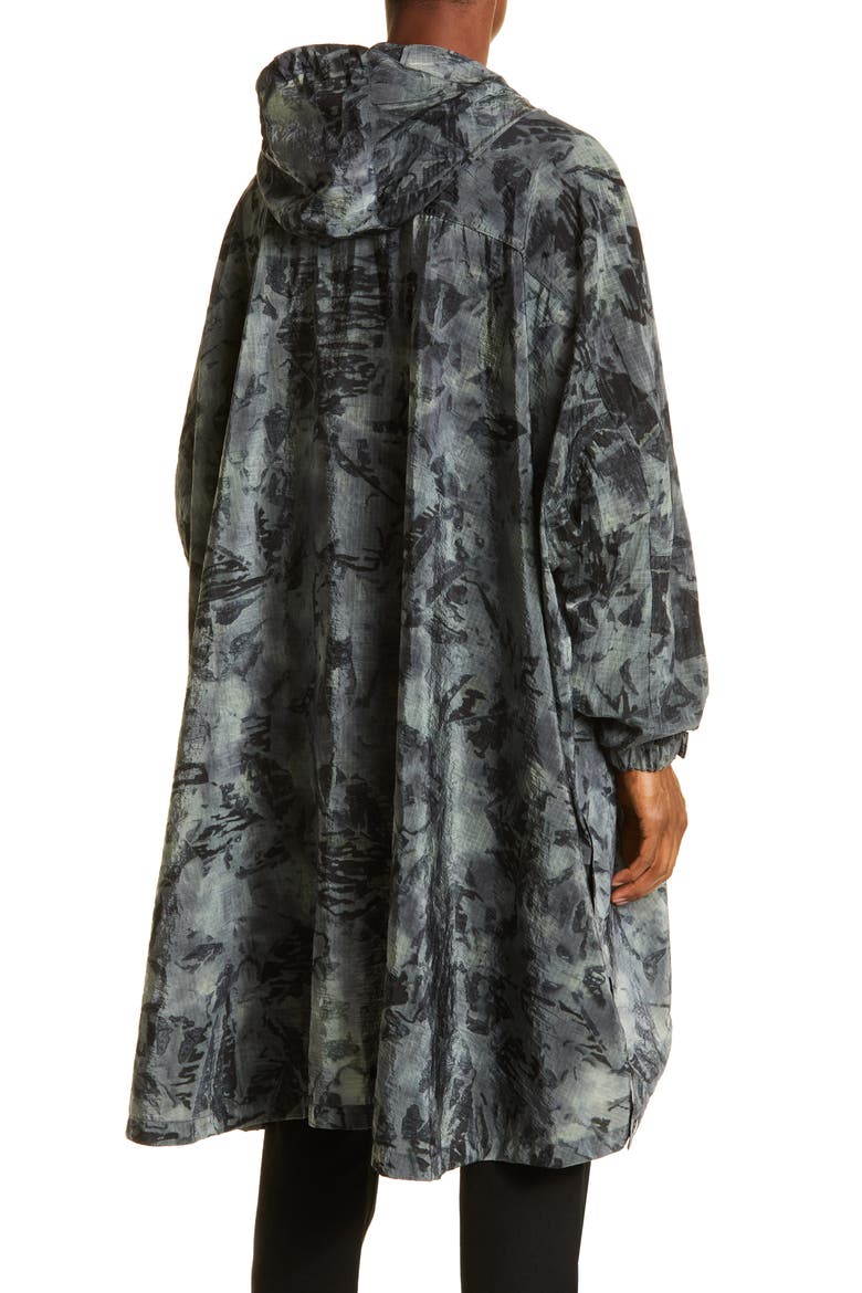 Mist Tie Dye Nylon Cape, Alternate, color, TIE DYE