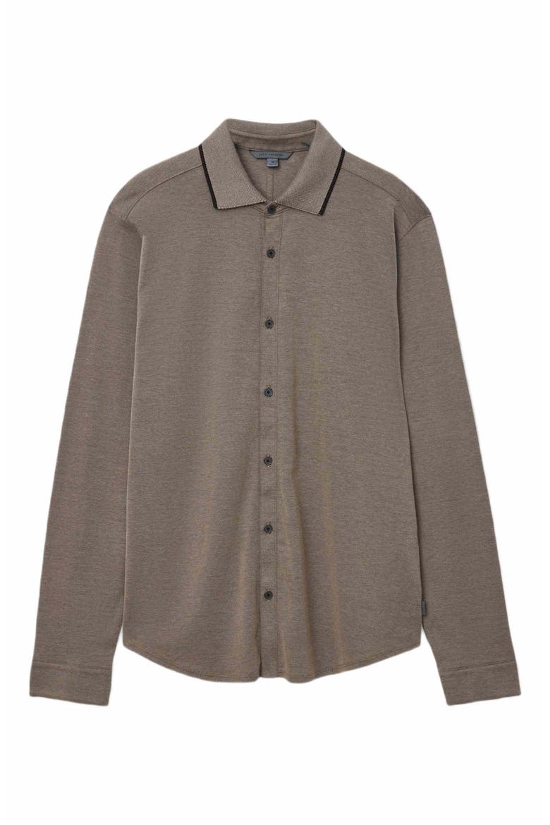 Drewce Bird's Eye Button-Up Shirt, Alternate, color, TWIG