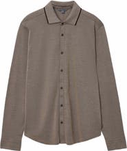John Varvatos Drewce Bird's Eye Button-Up Shirt