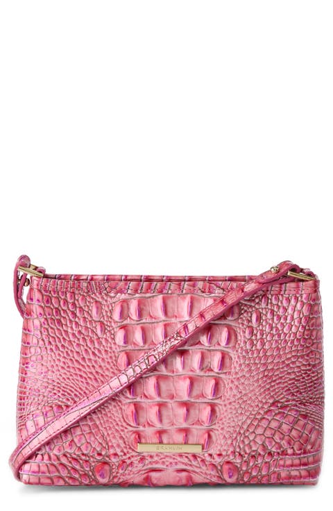Lorelei Croc Embossed Leather Shoulder Bag