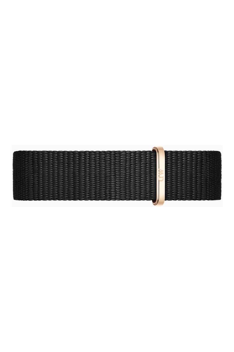 Classic Petite NATO Strap Watch, 32mm, Alternate, color, BLACK/ ROSE GOLD