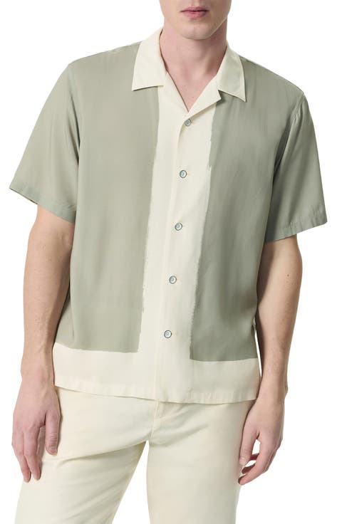 Avery Painterly Print Relaxed Fit Camp Shirt